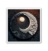 Artistic canvas featuring warm and cool tones.